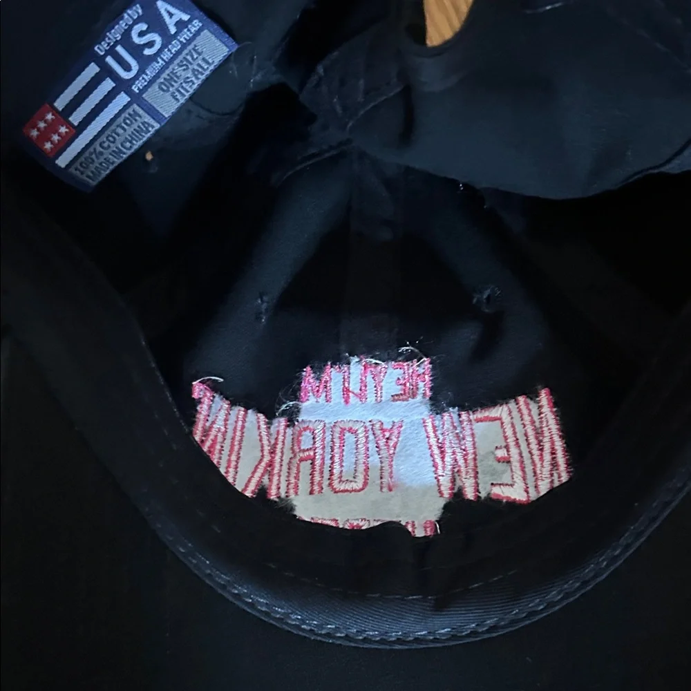 Black Baseball Cap with Hot Pink 